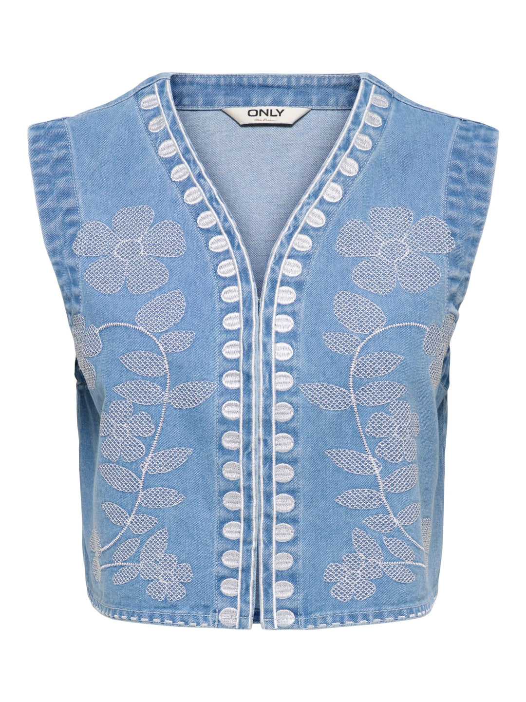 Only Noella gilet denim dames – blue denim
