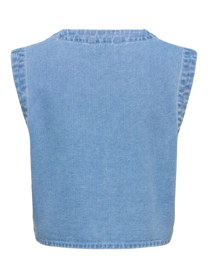Only Noella gilet denim dames – blue denim