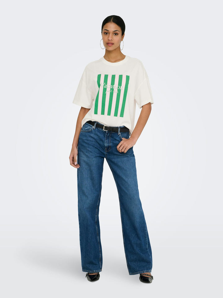 Jacqueline de Yong 15356228 Carla T-shirt dames – off-white