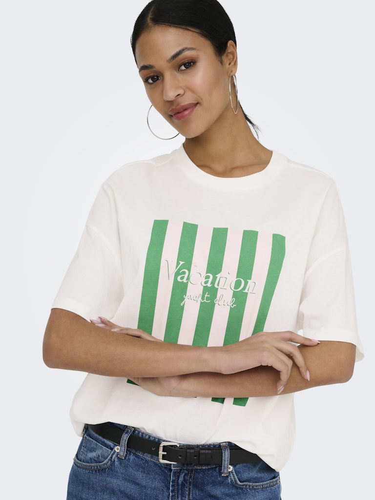 Jacqueline de Yong 15356228 Carla T-shirt dames – off-white