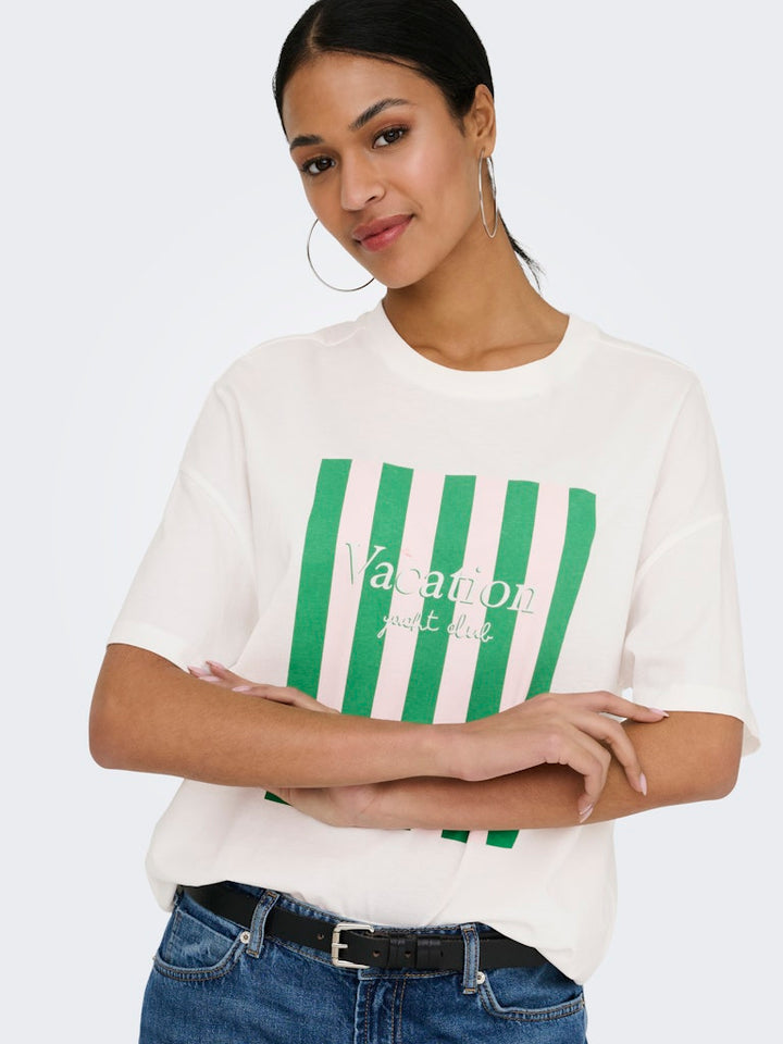 Jacqueline de Yong 15356228 Carla T-shirt dames – off-white