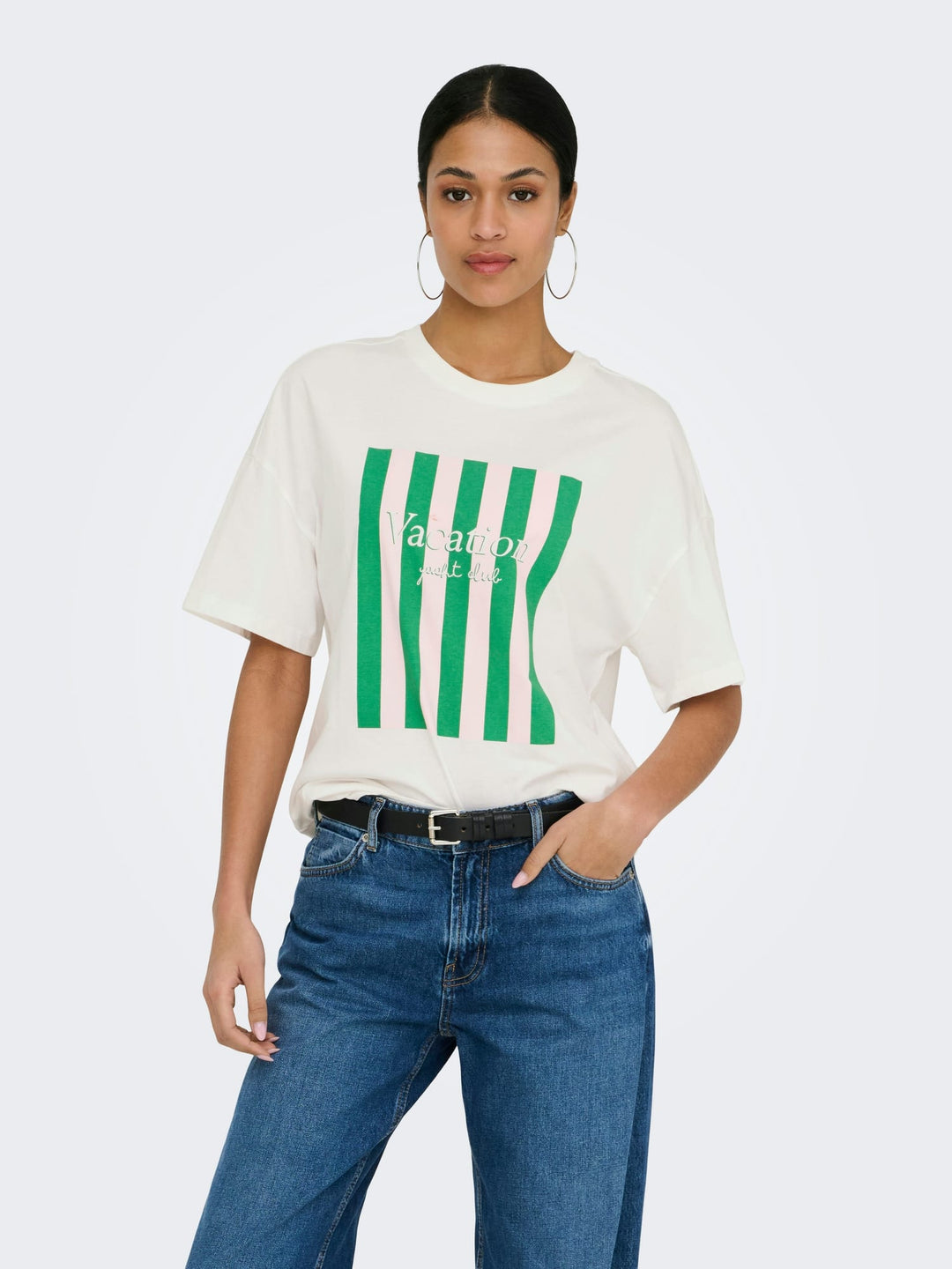 Jacqueline de Yong 15356228 Carla T-shirt dames – off-white