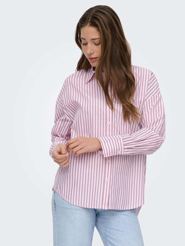 Only blouse l/m dames roze dessin