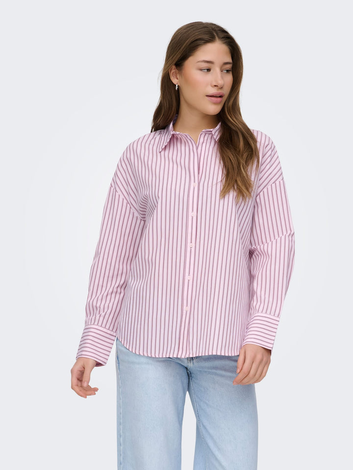 Only blouse l/m dames roze dessin