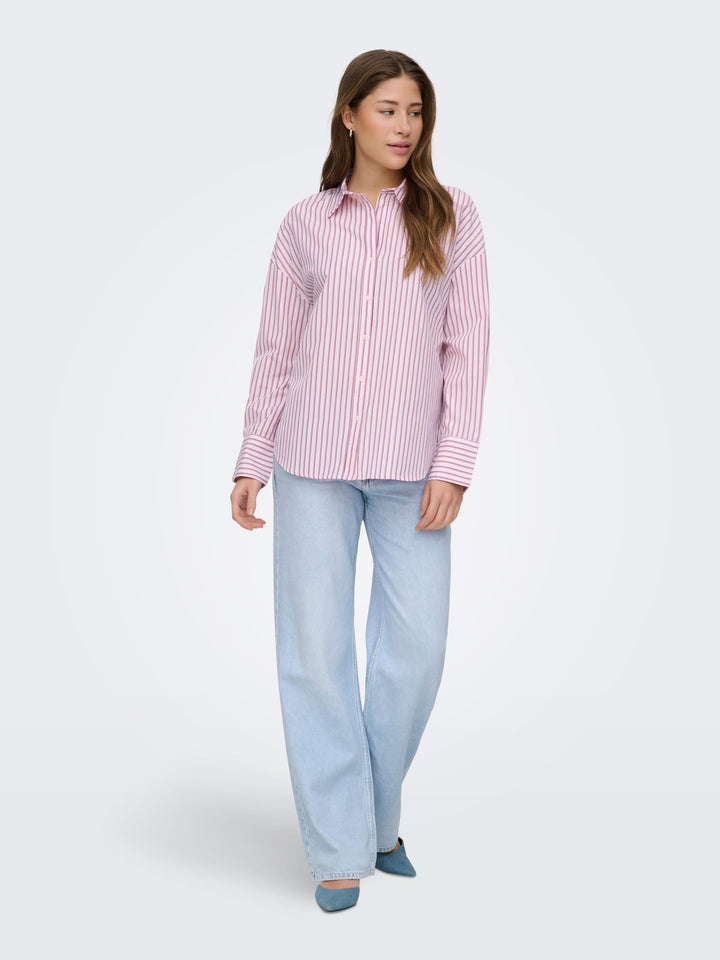 Only blouse l/m dames roze dessin