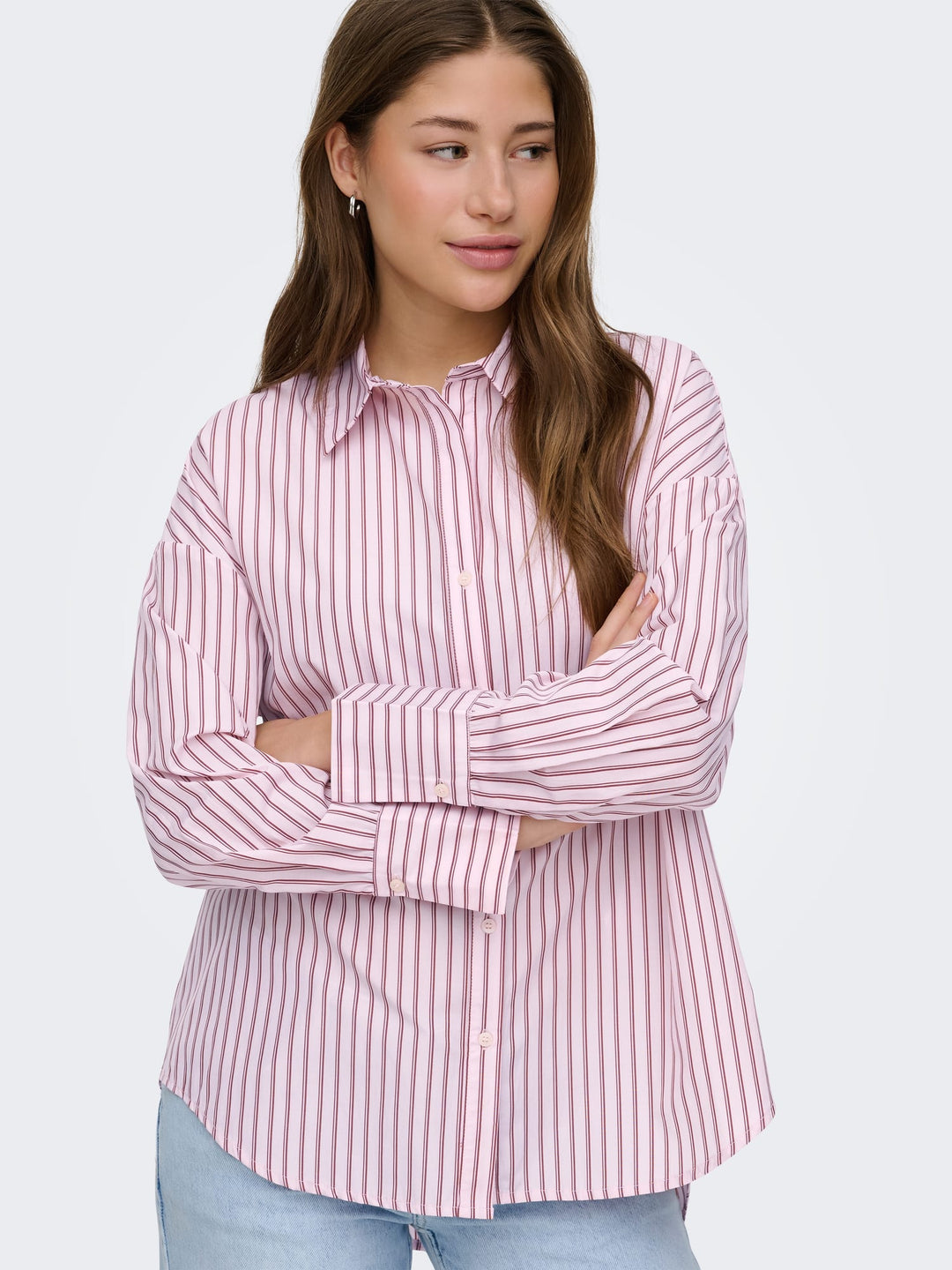 Only blouse l/m dames roze dessin