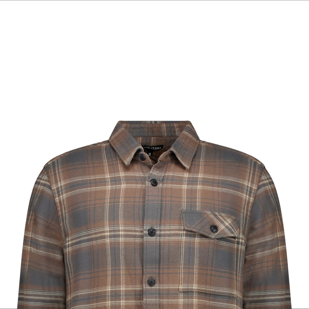 Cars men 6829786 Corzez overhemd k/m heren bruin dessin