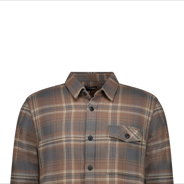 Cars men 6829786 Corzez overhemd k/m heren bruin dessin