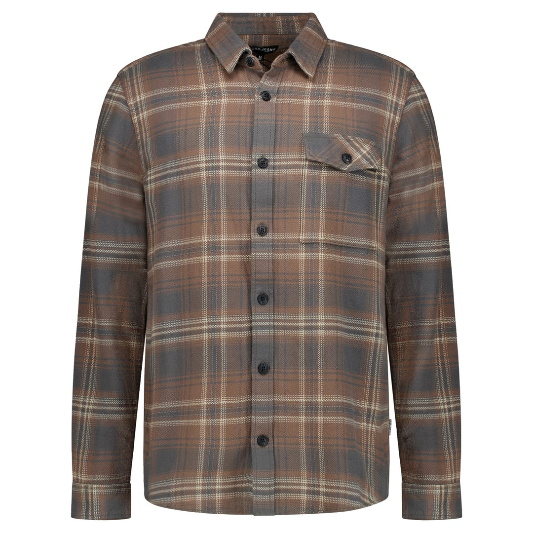 Cars men 6829786 Corzez overhemd k/m heren bruin dessin