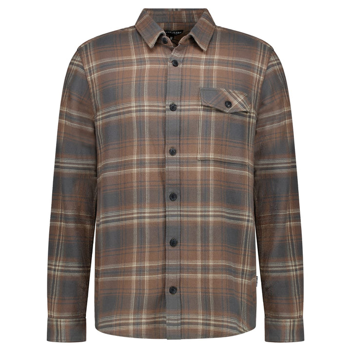 Cars men 6829786 Corzez overhemd k/m heren bruin dessin