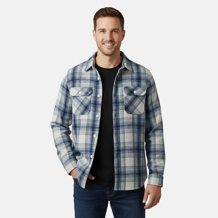 Cars men 6829712 Corzez overhemd k/m heren blauw dessin