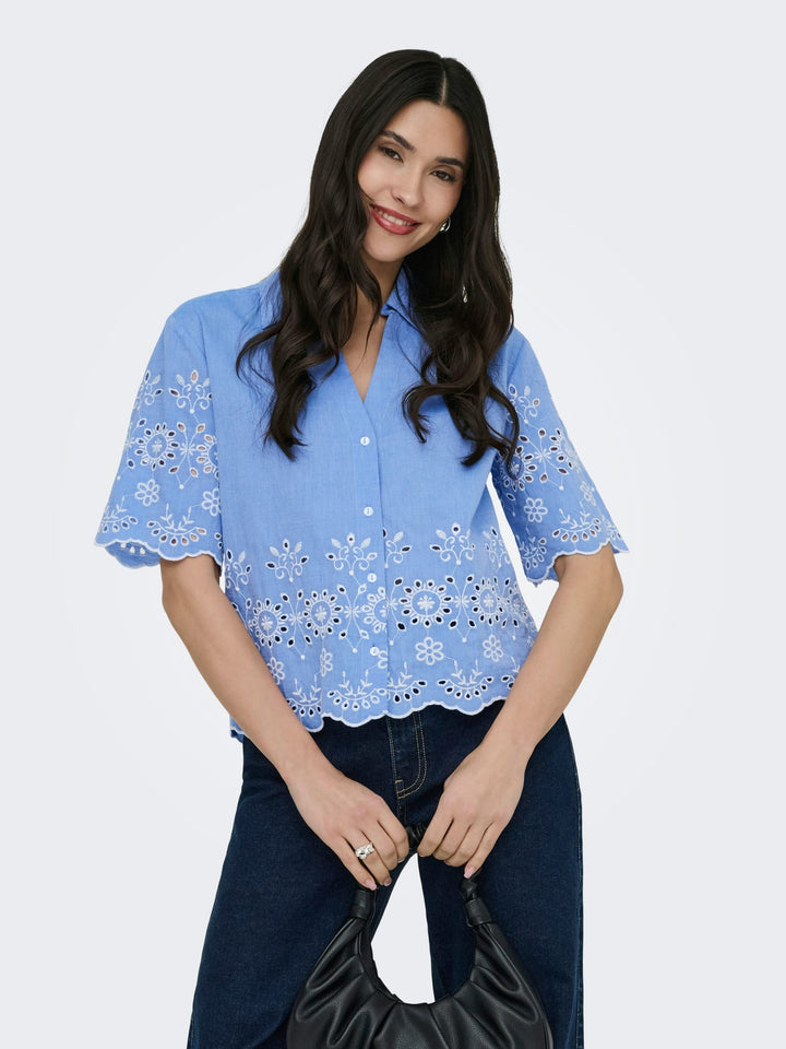 Jacqueline de Yong 15365966 marina blouse lichtblauw