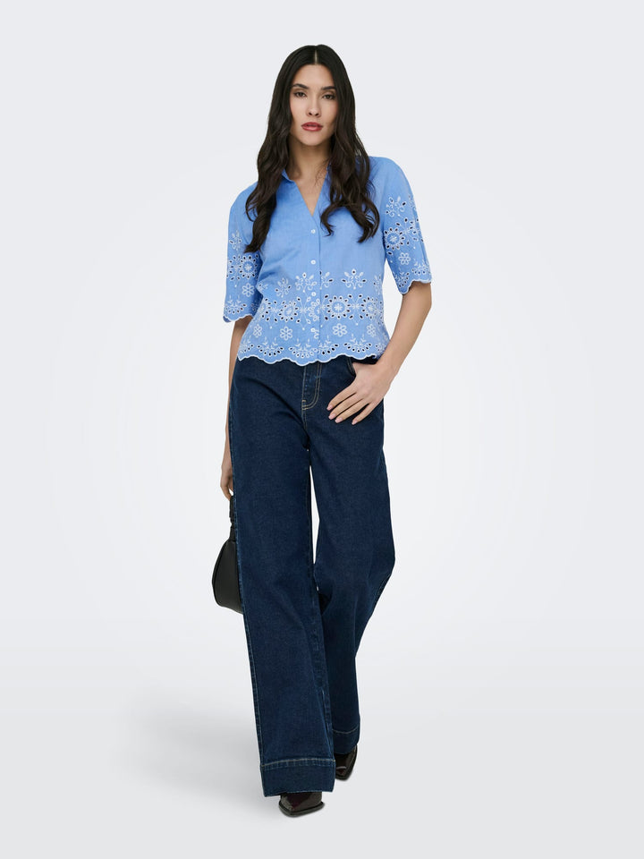 Jacqueline de Yong blouse lichtblauw – dames