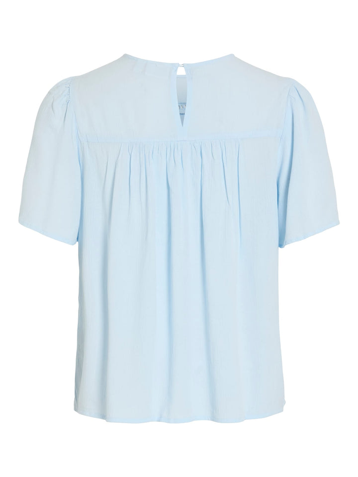 Vila VICODY S/S TAPE TOP lichtblauw – dames blouse