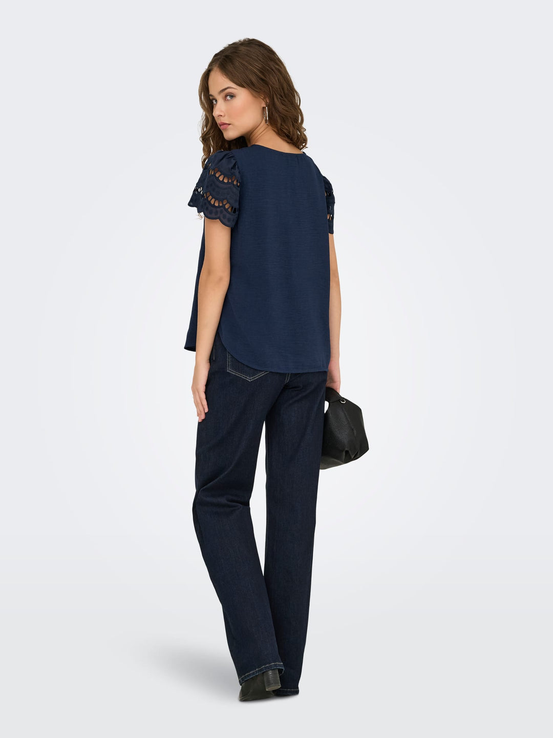 Jacqueline de Yong Hannah top navy – dames