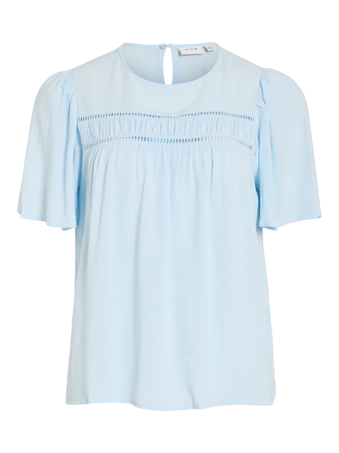 Vila VICODY S/S TAPE TOP lichtblauw – dames blouse