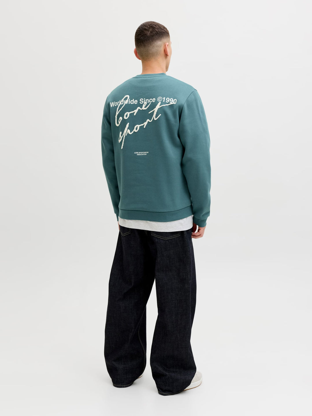Jack & Jones 12299521 Dust sweater heren esmerald