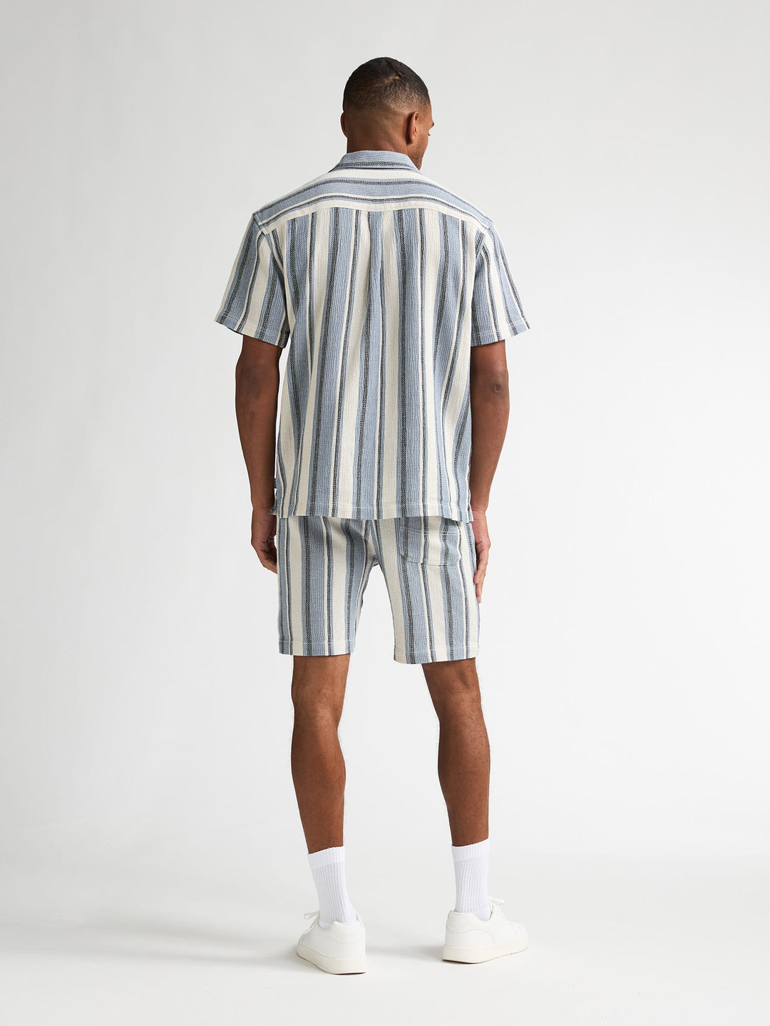 Petrol men M-1060-SIS429 overhemd k/m – heren - Blauw Dessin
