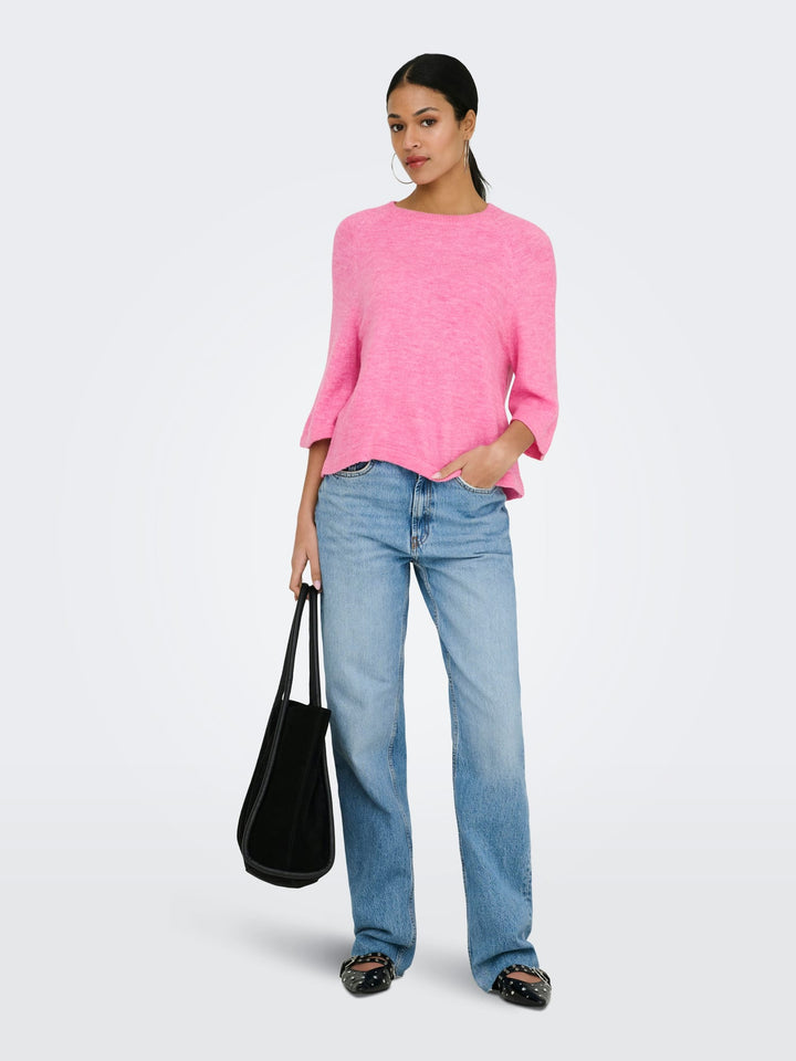 Jacqueline de Yong elanora trui dames roze – gebreide pullover