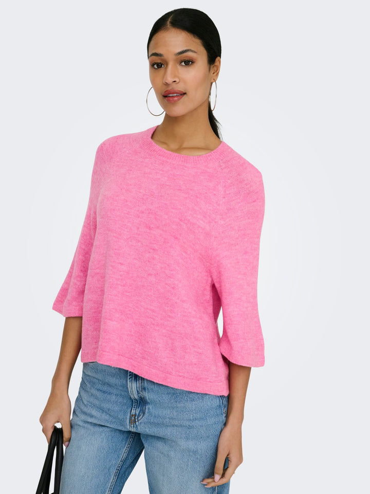Jacqueline de Yong elanora trui dames roze – gebreide pullover