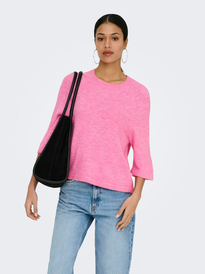 Jacqueline de Yong elanora trui dames roze – gebreide pullover