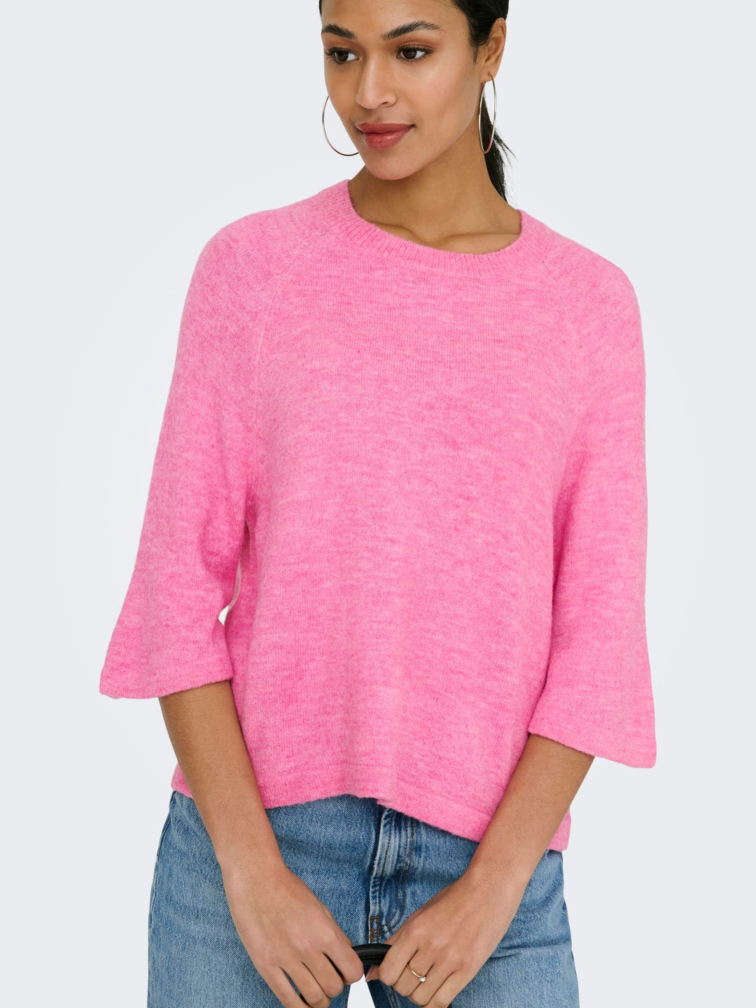 Jacqueline de Yong elanora trui dames roze – gebreide pullover