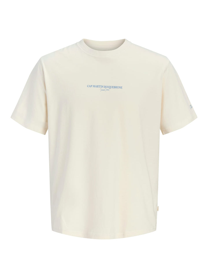 Jack & Jones T-shirt JORHYERES BACK ELEMENT – heren - Ecru
