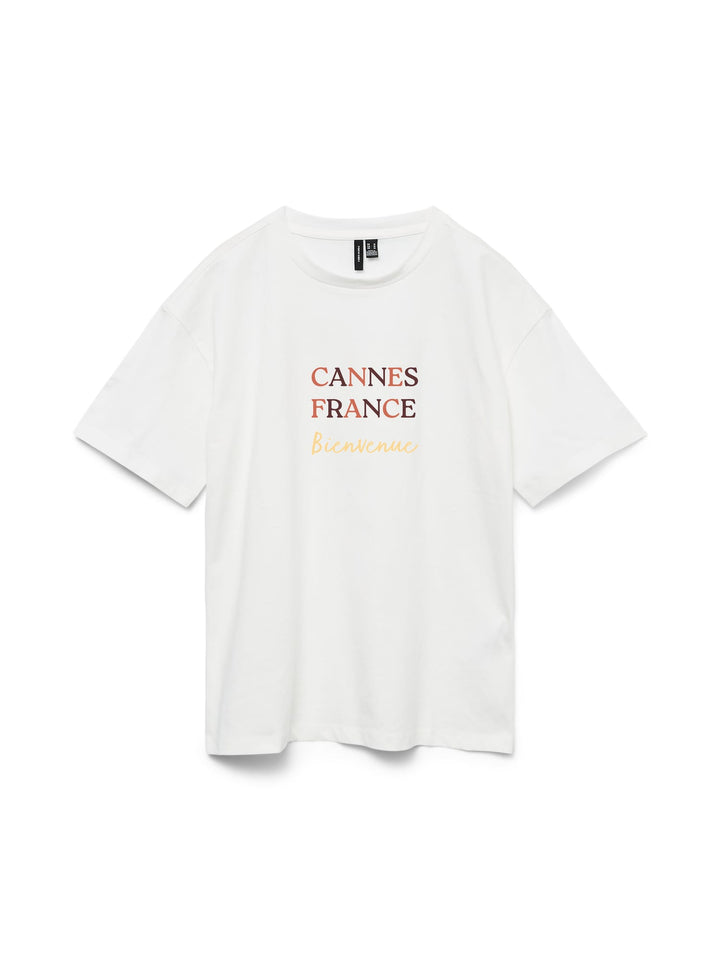 VERO MODA 10325349 Sara T-shirt dames – off-white