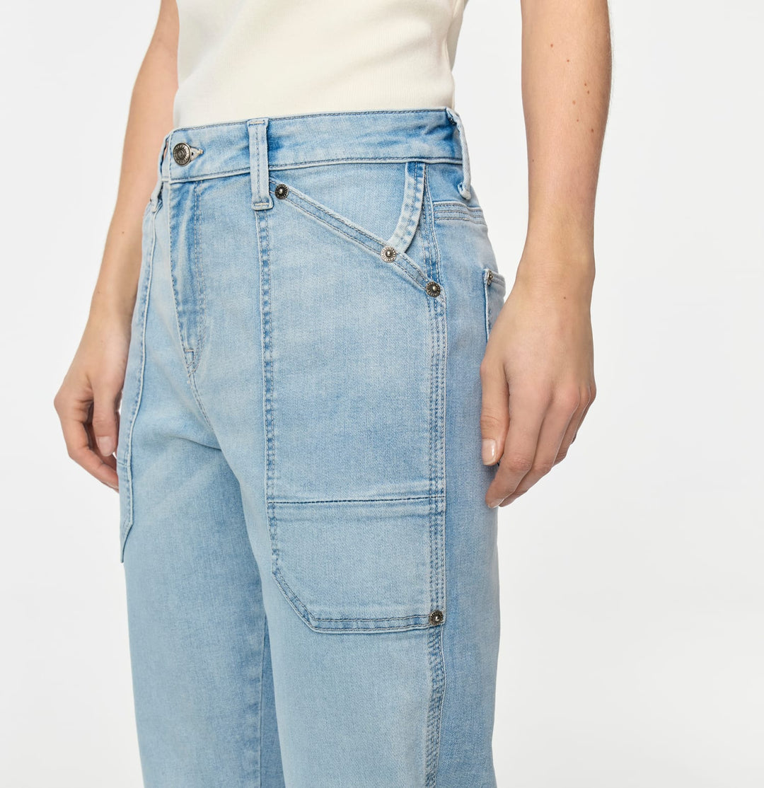 MAC IOWA Baggy jeans blauw denim – dames - Blue Denim