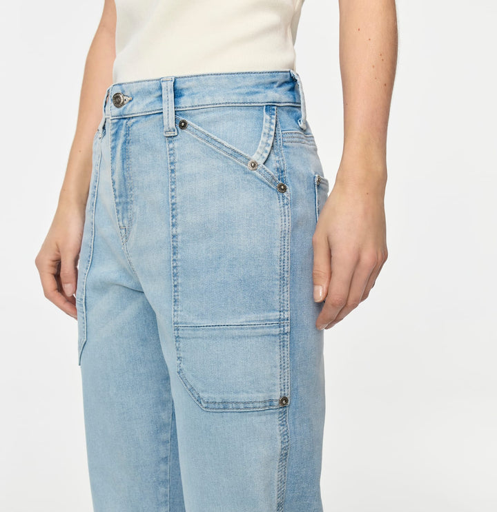 MAC IOWA Baggy jeans blauw denim – dames - Blue Denim