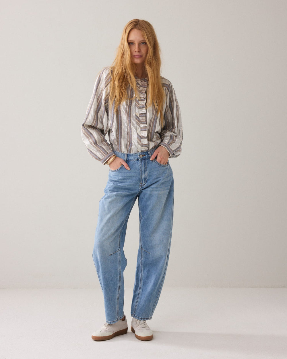 Summum blouse l/m ecru dessin – dames
