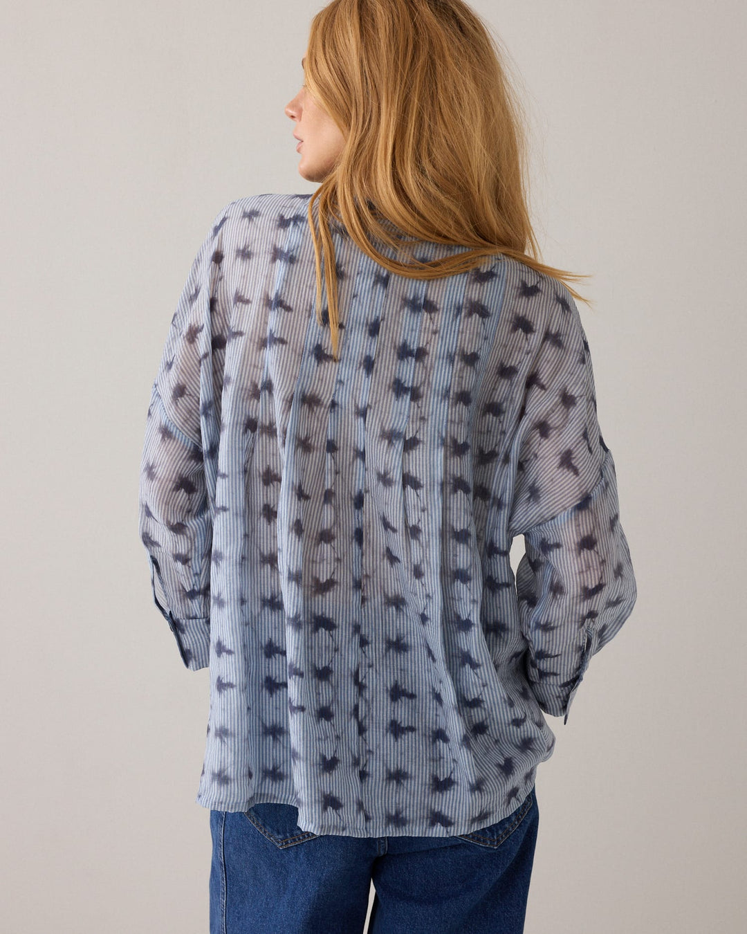 Summum blouse l/m dames blauw dessin – 2S3463-12368