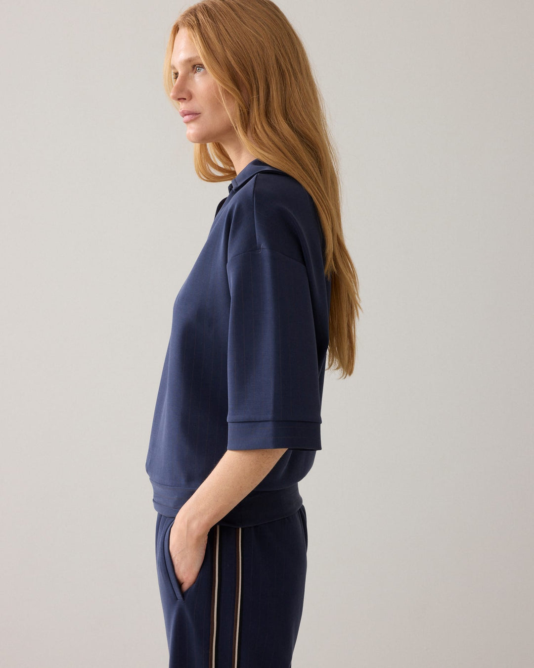 Summum top k/m dames blauw dessin – 3S5253-30716