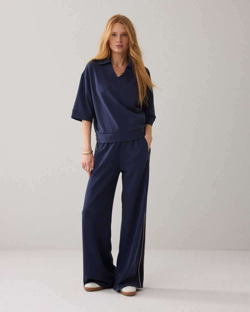 Summum top k/m dames blauw dessin – 3S5253-30716