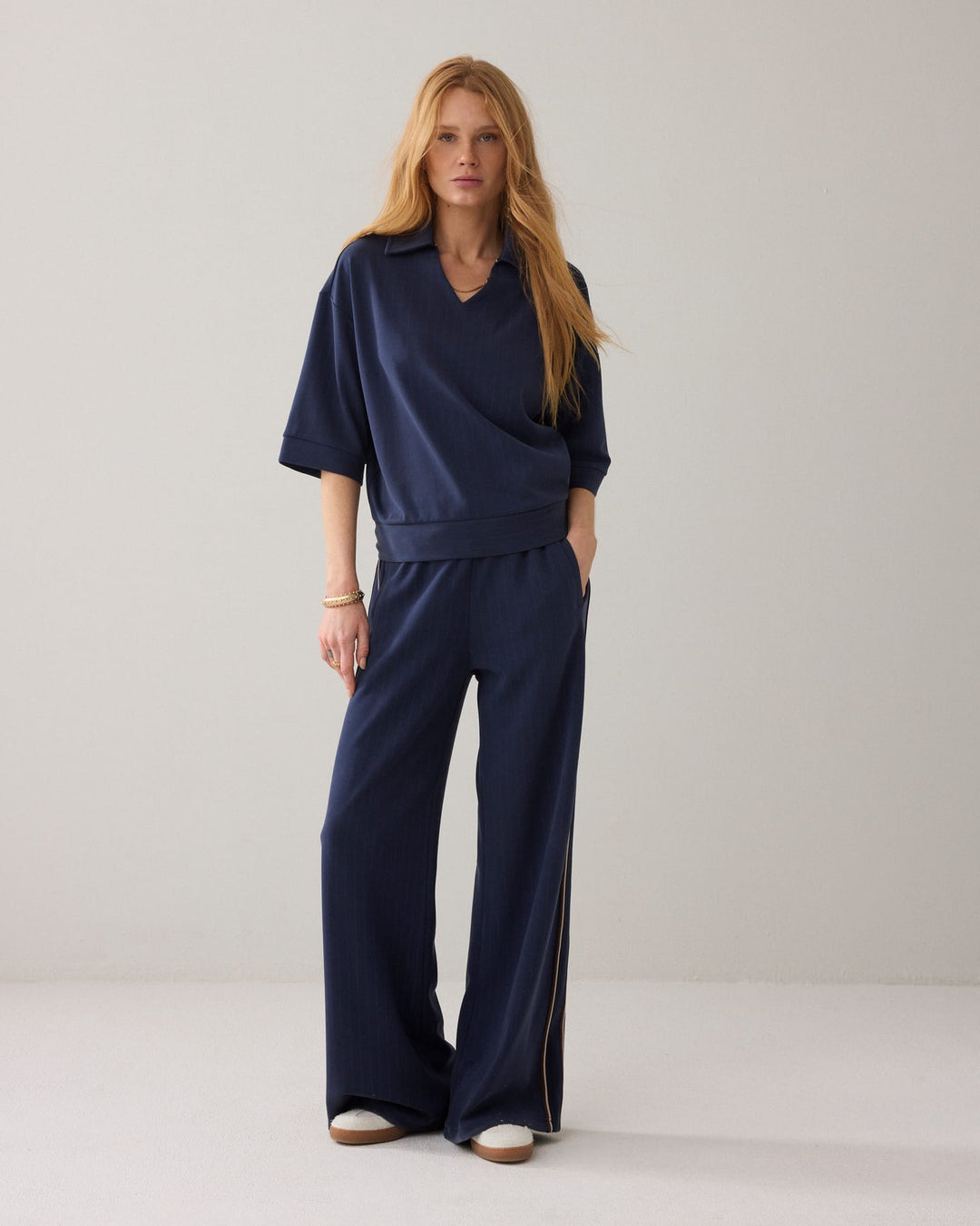 Summum top k/m dames blauw dessin – 3S5253-30716