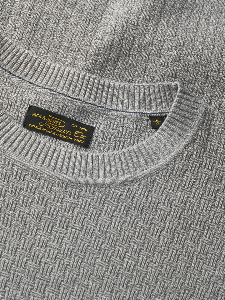 Jack &amp; Jones 12305682 stanley trui heren grijs melee