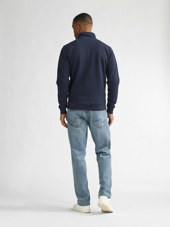 Petrol men M-1060-SWC333 vest sweat navy – heren