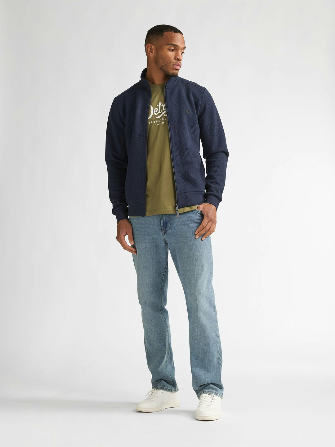 Petrol men M-1060-SWC333 vest sweat navy – heren