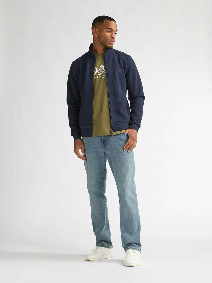 Petrol men M-1060-SWC333 vest sweat navy – heren