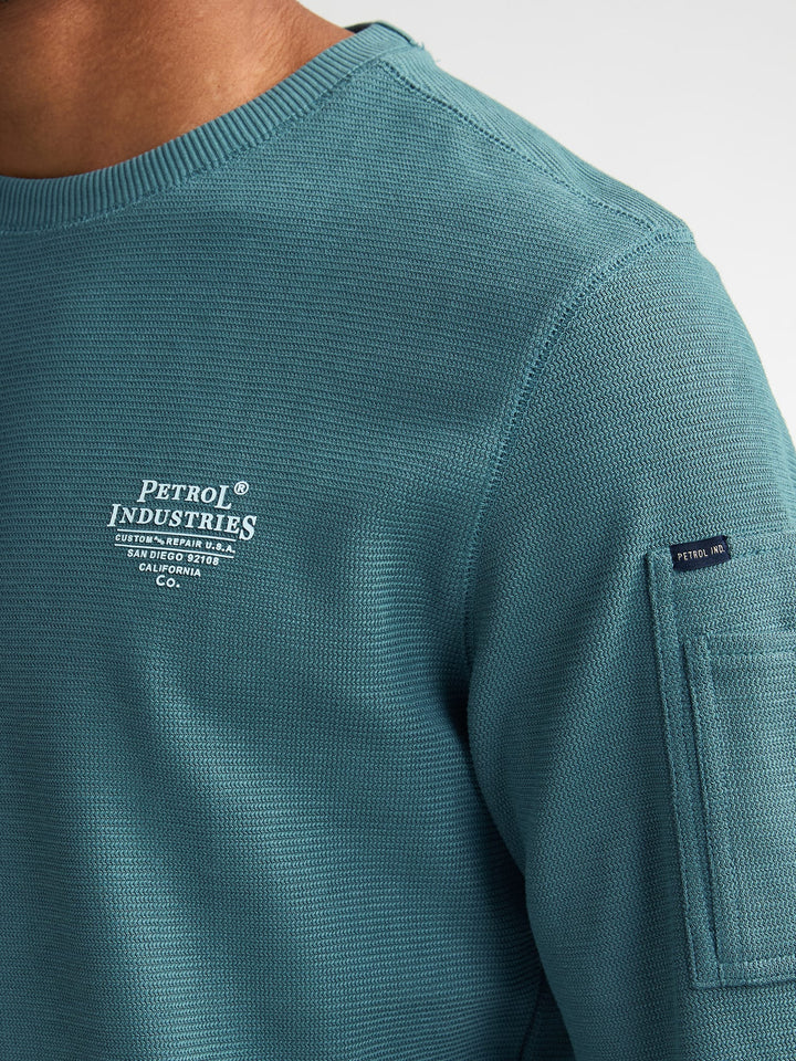 Petrol men M-1060-SWR317 sweater oud groen – heren