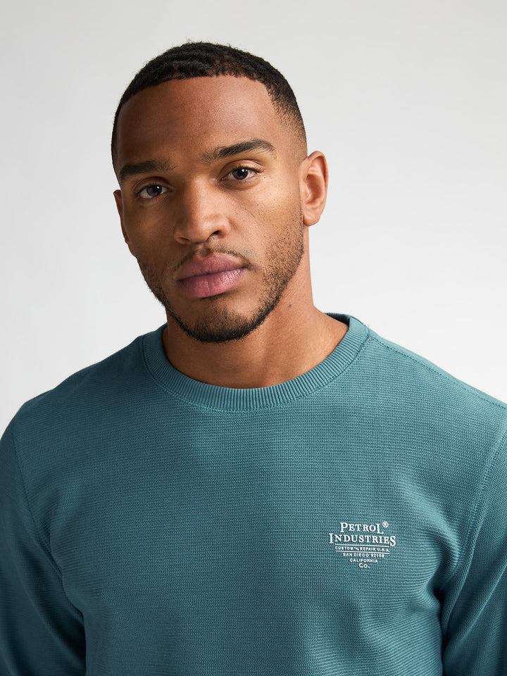 Petrol men M-1060-SWR317 sweater oud groen – heren
