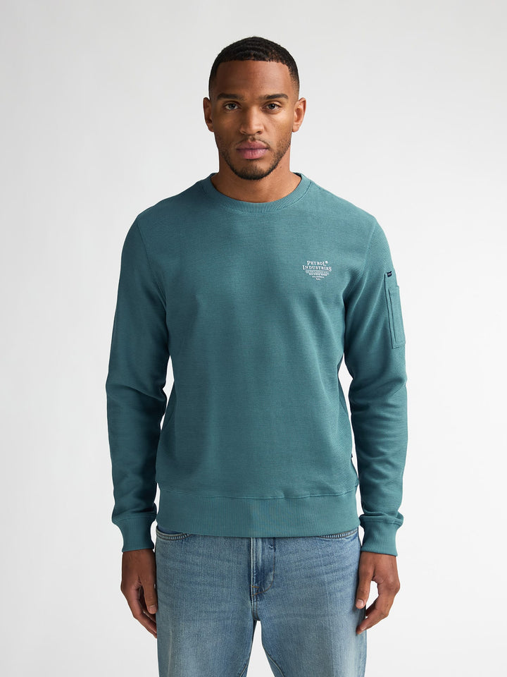 Petrol men M-1060-SWR317 sweater oud groen – heren