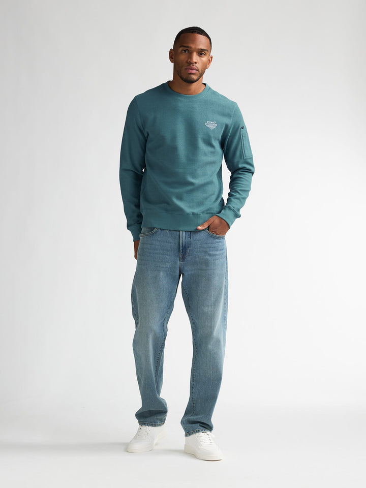 Petrol men M-1060-SWR317 sweater oud groen – heren