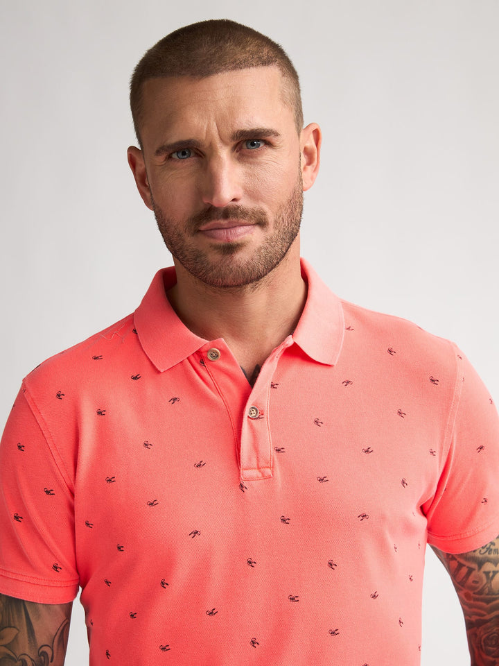 Petrol men M-2060-POL921 polo k/m neon oranje – heren