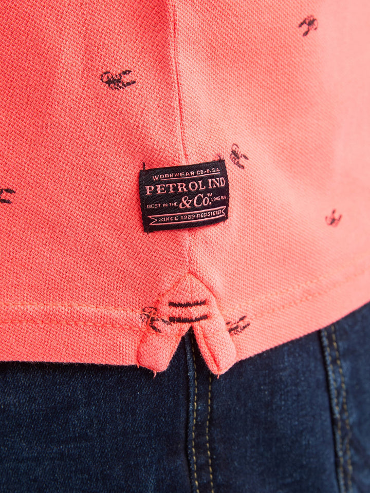 Petrol men M-2060-POL921 polo k/m neon oranje – heren