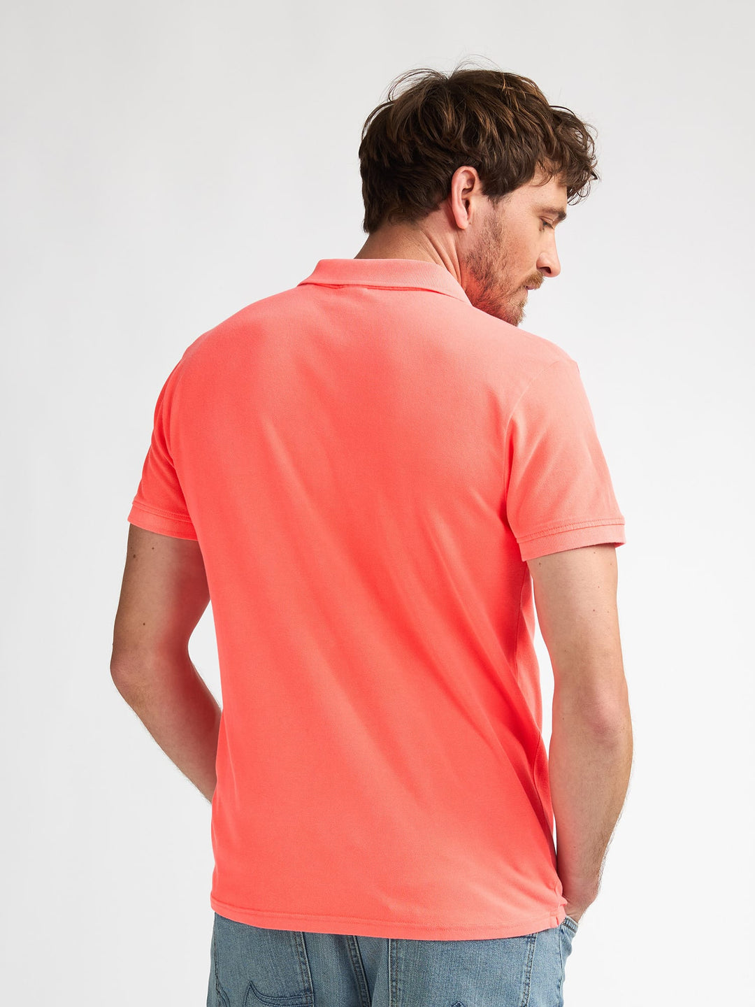 Petrol men M-2060-POL945 polo k/m steenrood – heren
