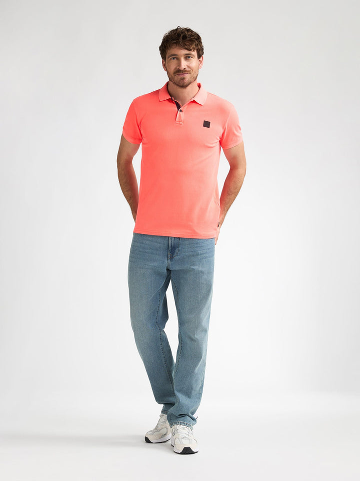 Petrol men M-2060-POL945 polo k/m steenrood – heren