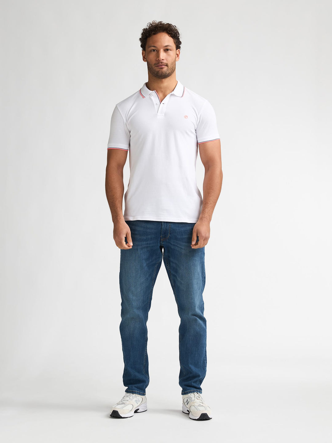 Petrol men M-ROS-POL003 polo k/m wit – heren