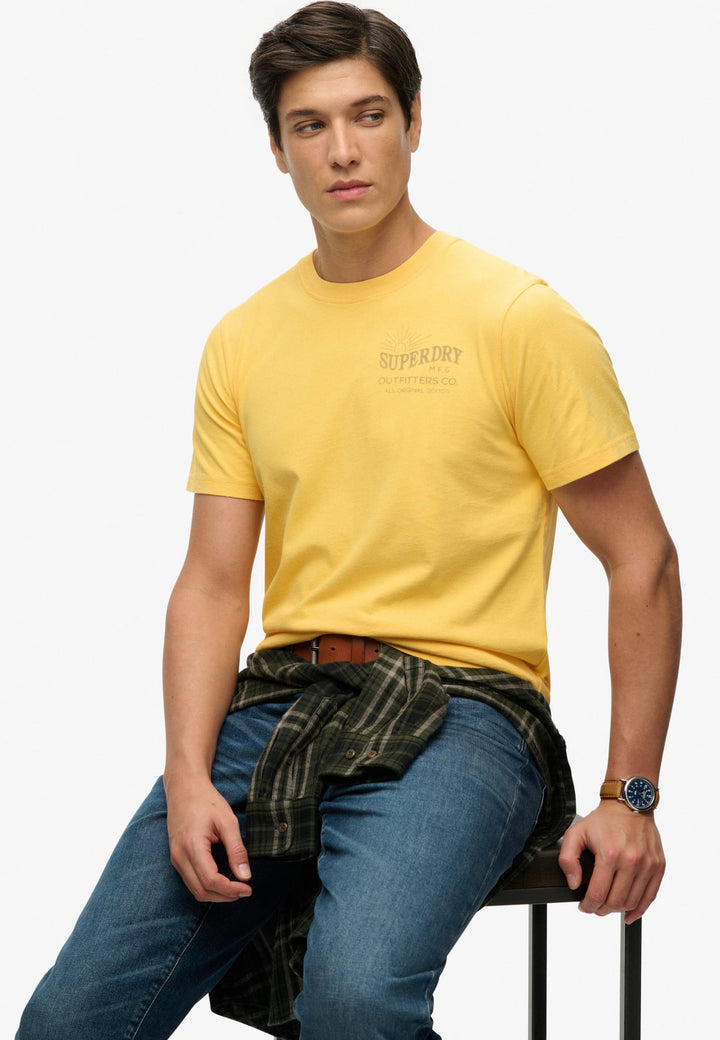 Superdry Outdoors Mountain T-shirt licht geel – heren