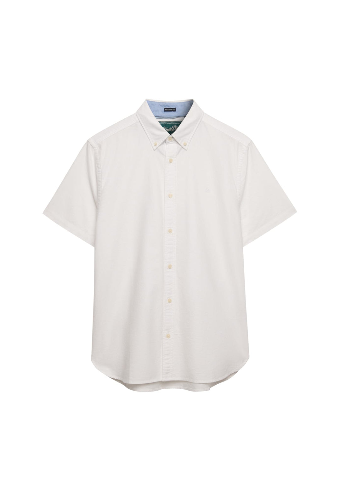 Superdry Preppy Oxford Overhemd Korte Mouwen – heren - Off-white